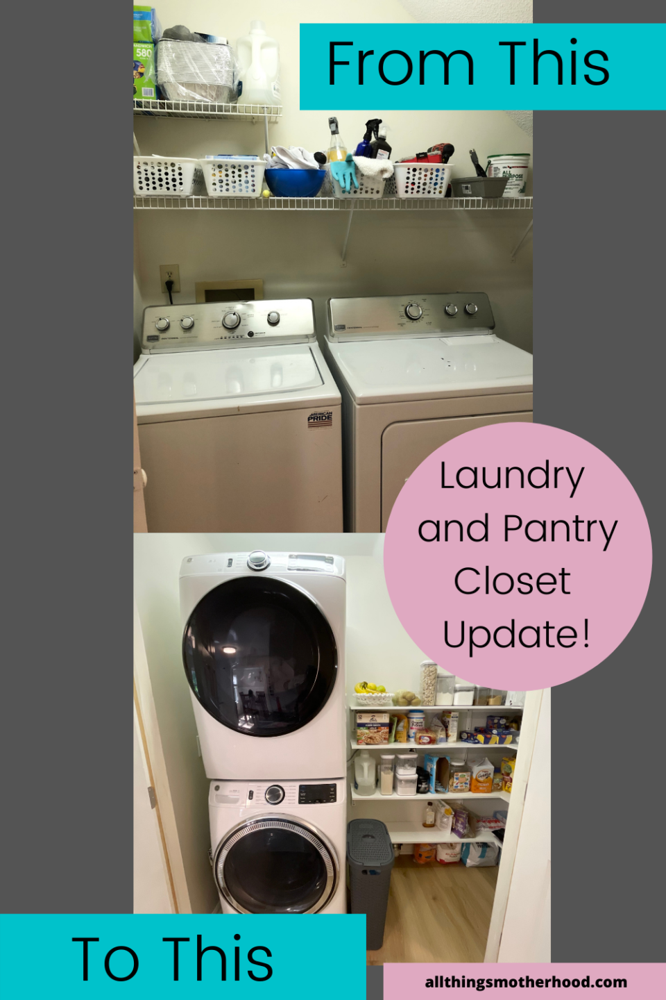 Laundry Closet and Pantry Makeover